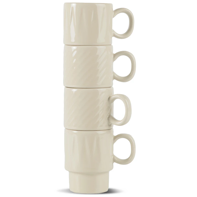 Coffee & More Espressokoppar 4-pack, Beige