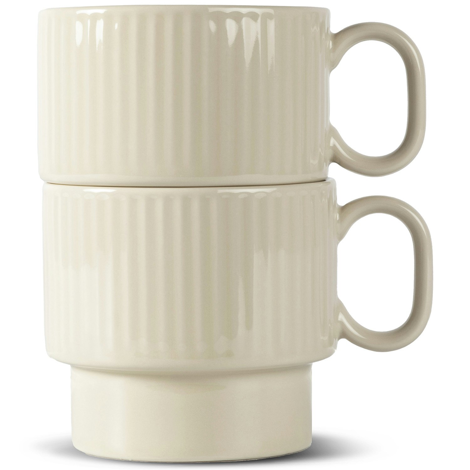 Sagaform Coffee & More Tekoppar 2-pack - Tekoppar Stengods Beige