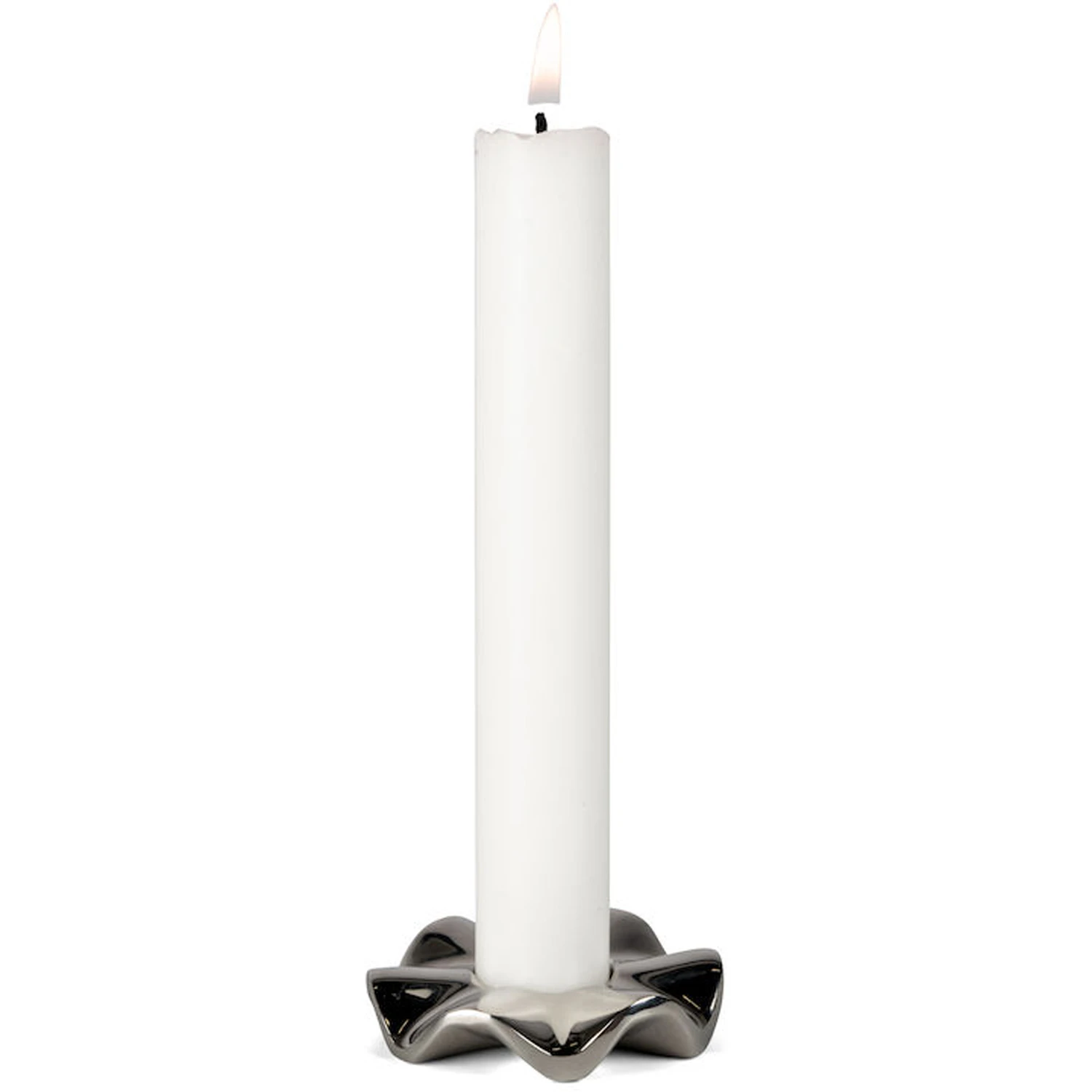 Sagaform Signe Ljush&aring;llare 2-pack - Ljusstakar pl&auml;terad M&auml;ssing Silver