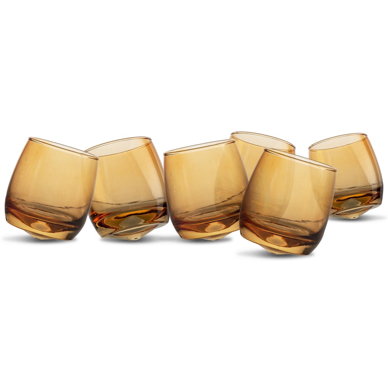 Tumblerglas 6-pack, Amber