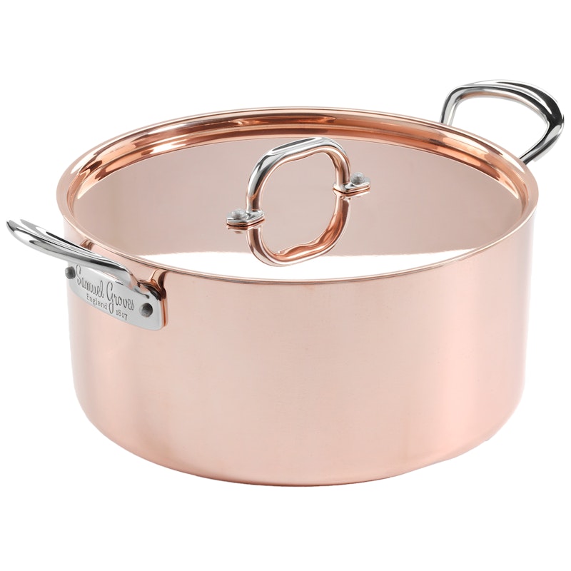 Gryta Med Lock Koppar, 3 L
