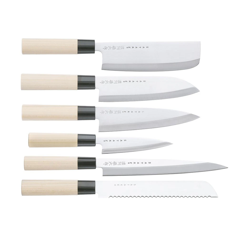 Satake Houcho Knivset 6 Delar - Knivset Kolst&aring;l Tr&auml;