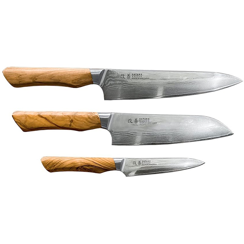 Kaizen Knivset 3-pack Gyuto 21 cm, Santoku 18 cm & Petty 12 cm