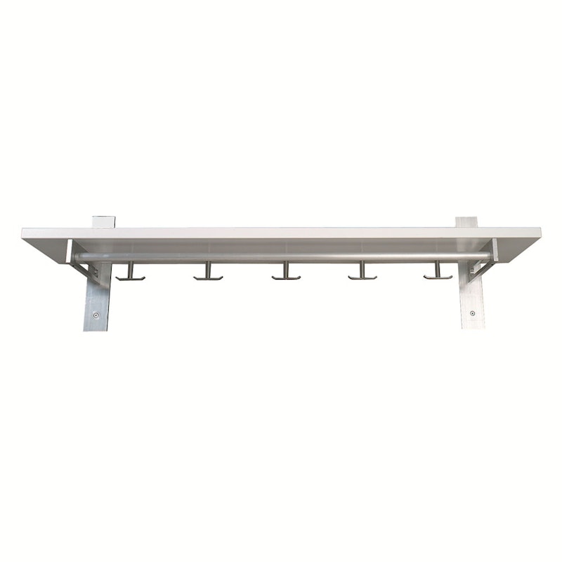 Hallhylla 7, Vit/Aluminium