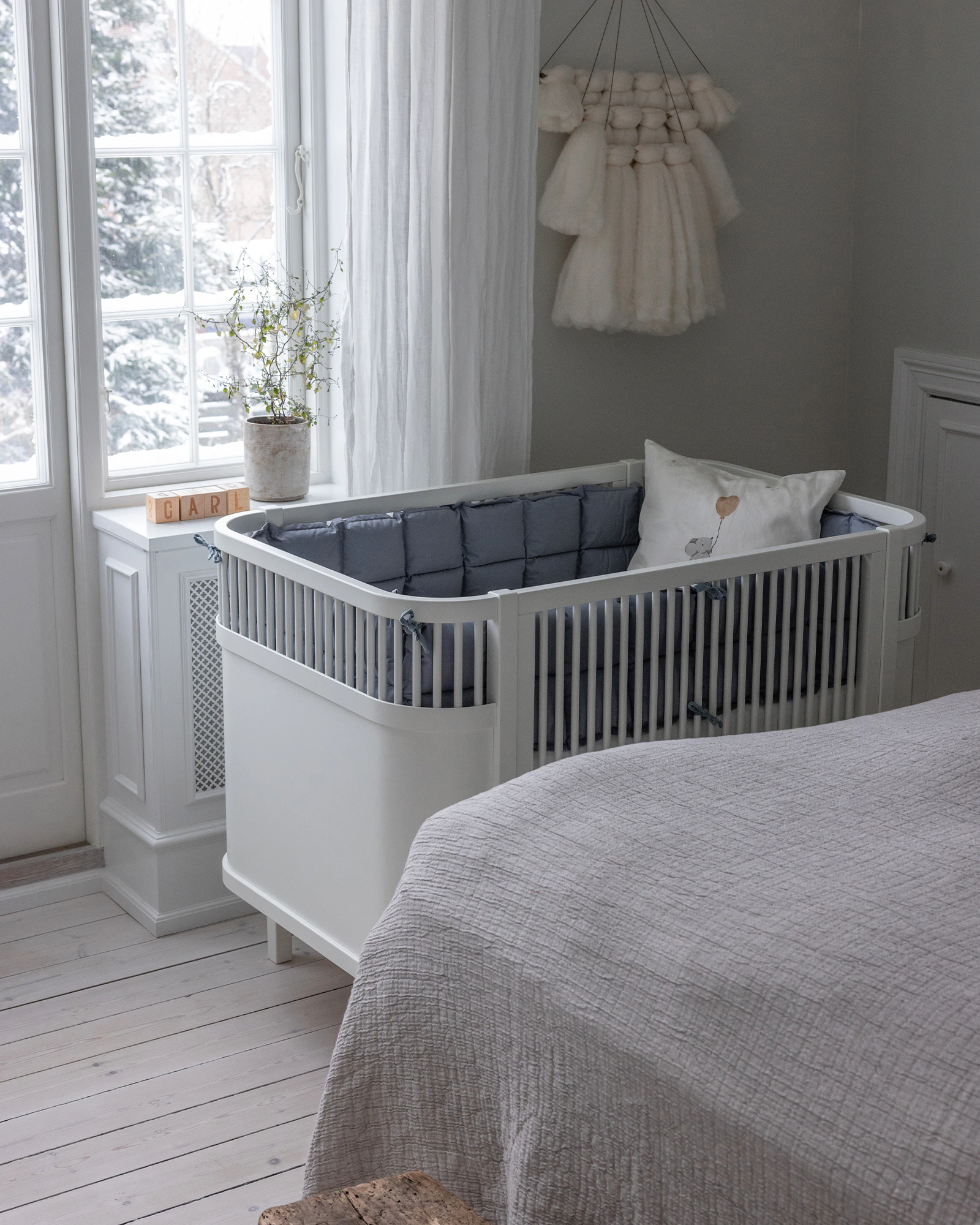 Sebra Baby Bumper Kapok, dusty blue från Sebra, bild 3