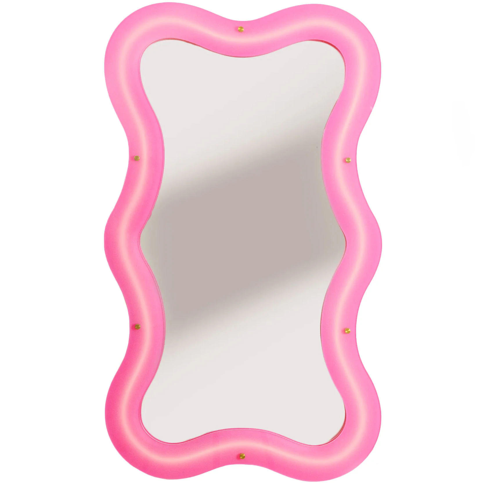 Seletti Supercurve Tiny Tall Spegel - Väggspeglar Glas Rosa