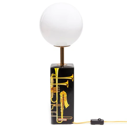 Seletti Trumpets Bordslampa - Bordslampor Glas Svart