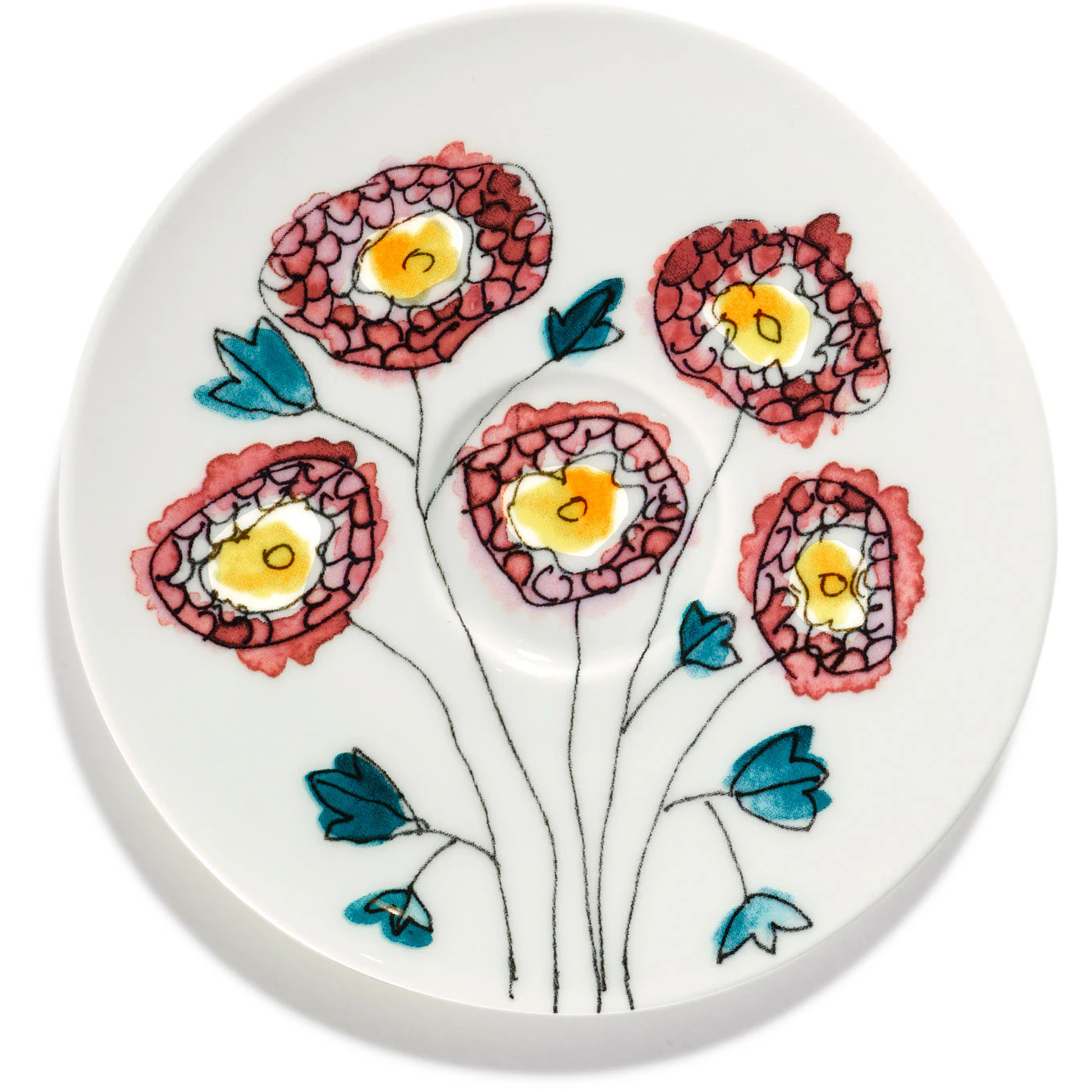 Serax Anemone Milk Fat Till Kaffekopp L&aring;g - Kaffefat & Tefat Benporslin Bl&aring;