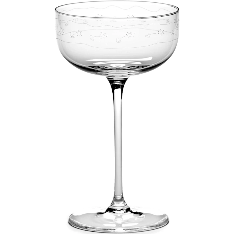 Midnight Flowers Champagnekupa 24 cl, Transparent