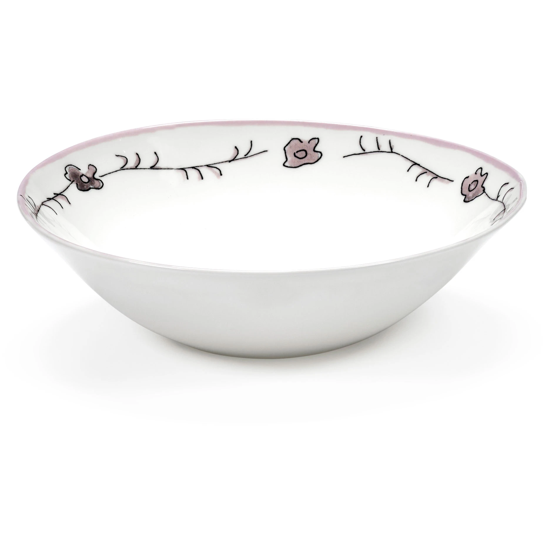 Serax Dark Viola Sk&aring;l L&aring;g M - Serveringssk&aring;lar Benporslin Rosa