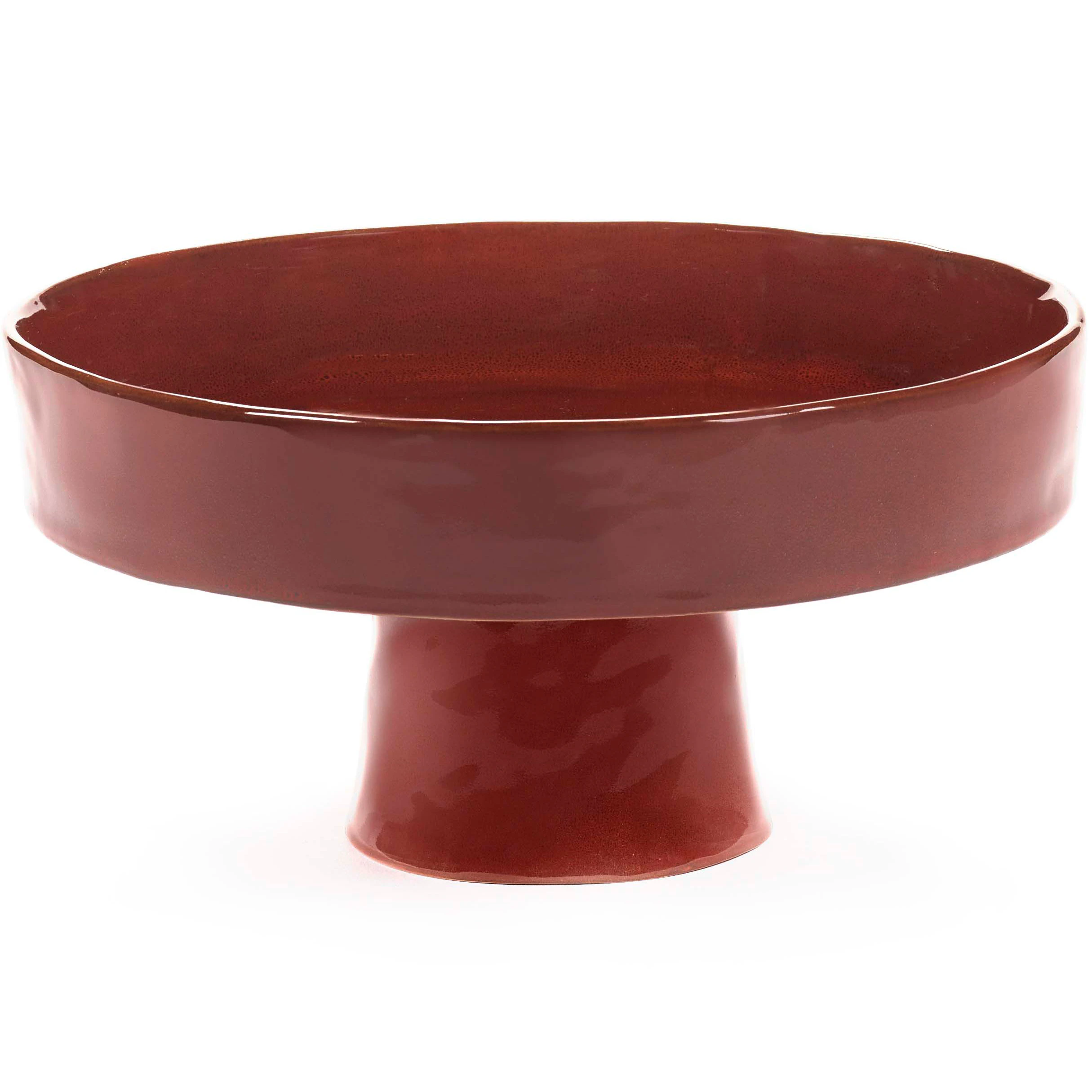 Serax La M&egrave;re Sk&aring;l Med Fot - Serveringssk&aring;lar Stengods Venetian Red