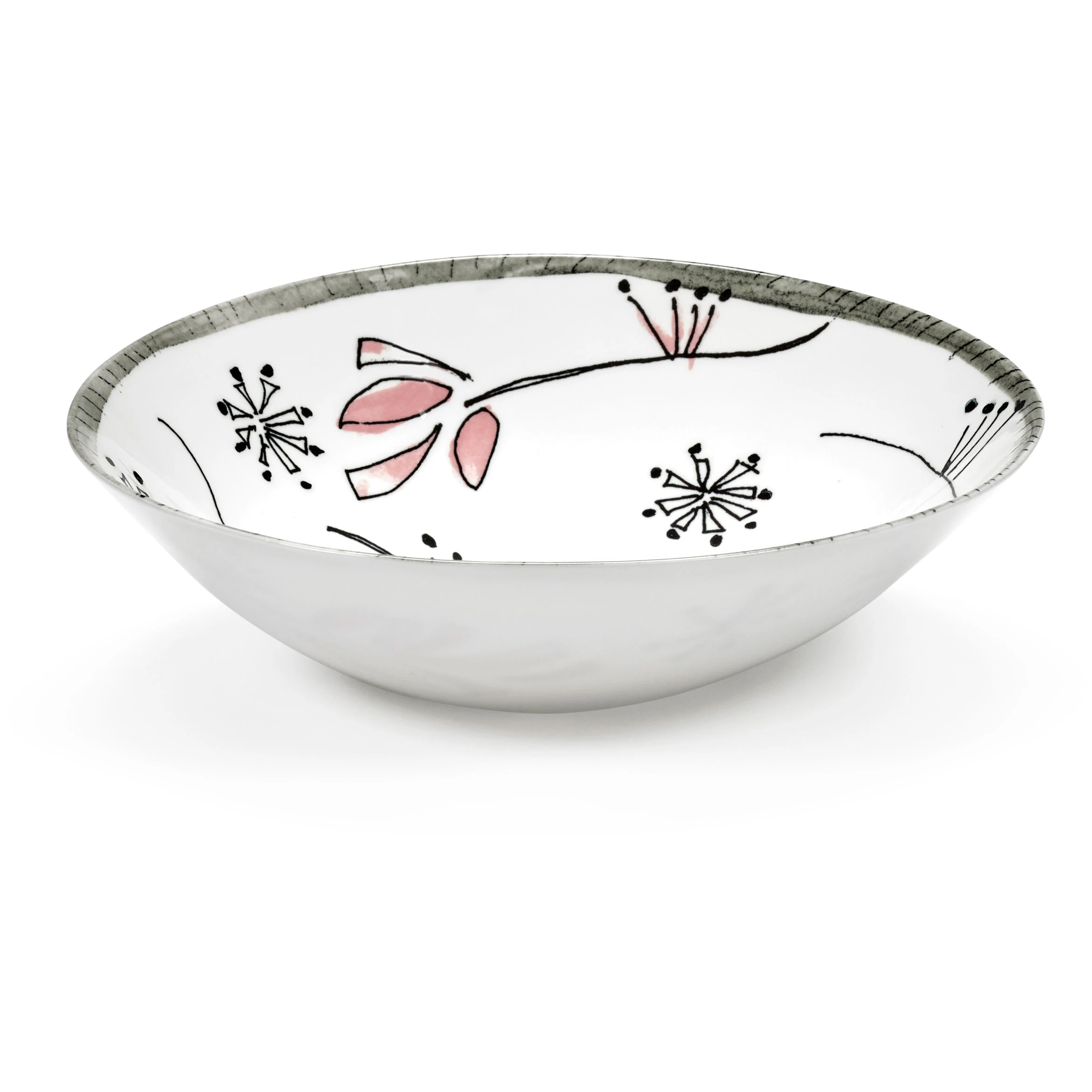 Serax Fiore Sk&aring;l L&aring;g L - Serveringssk&aring;lar Benporslin Rosa