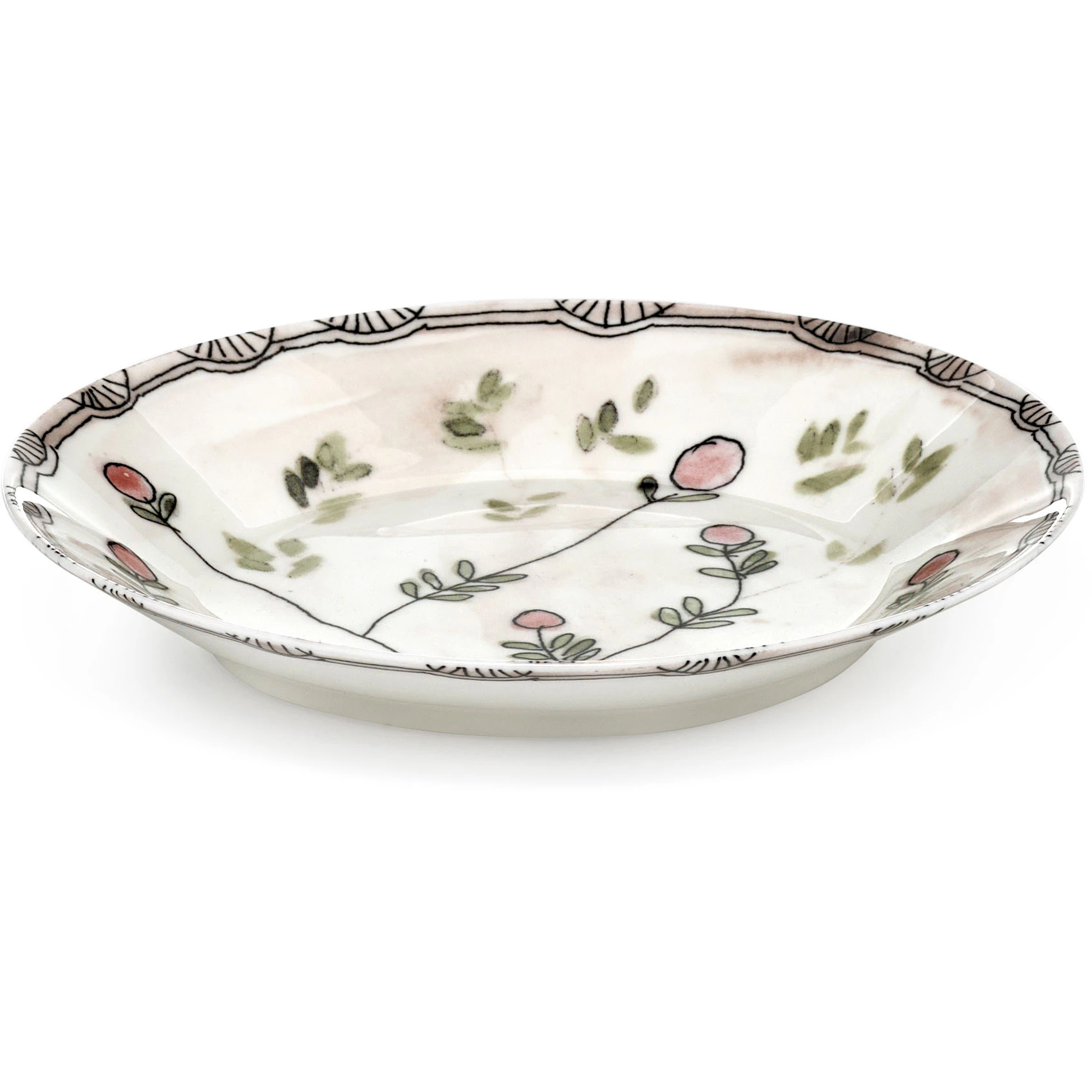 serax mirtillo nude djup tallrik s - benporslin rosa