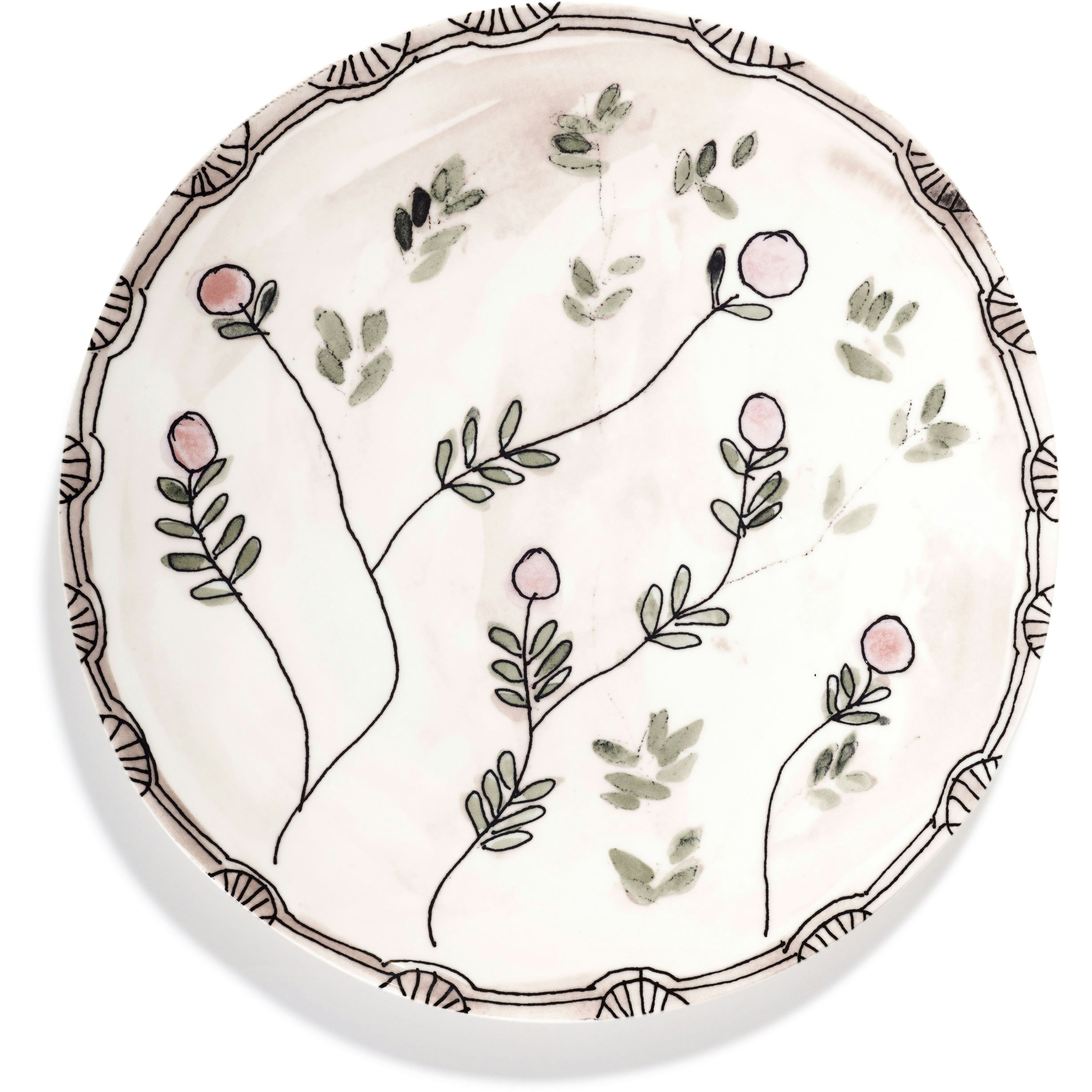 Serax Mirtillo Nude Serveringstallrik L - Uppl&auml;ggningsfat Benporslin Rosa