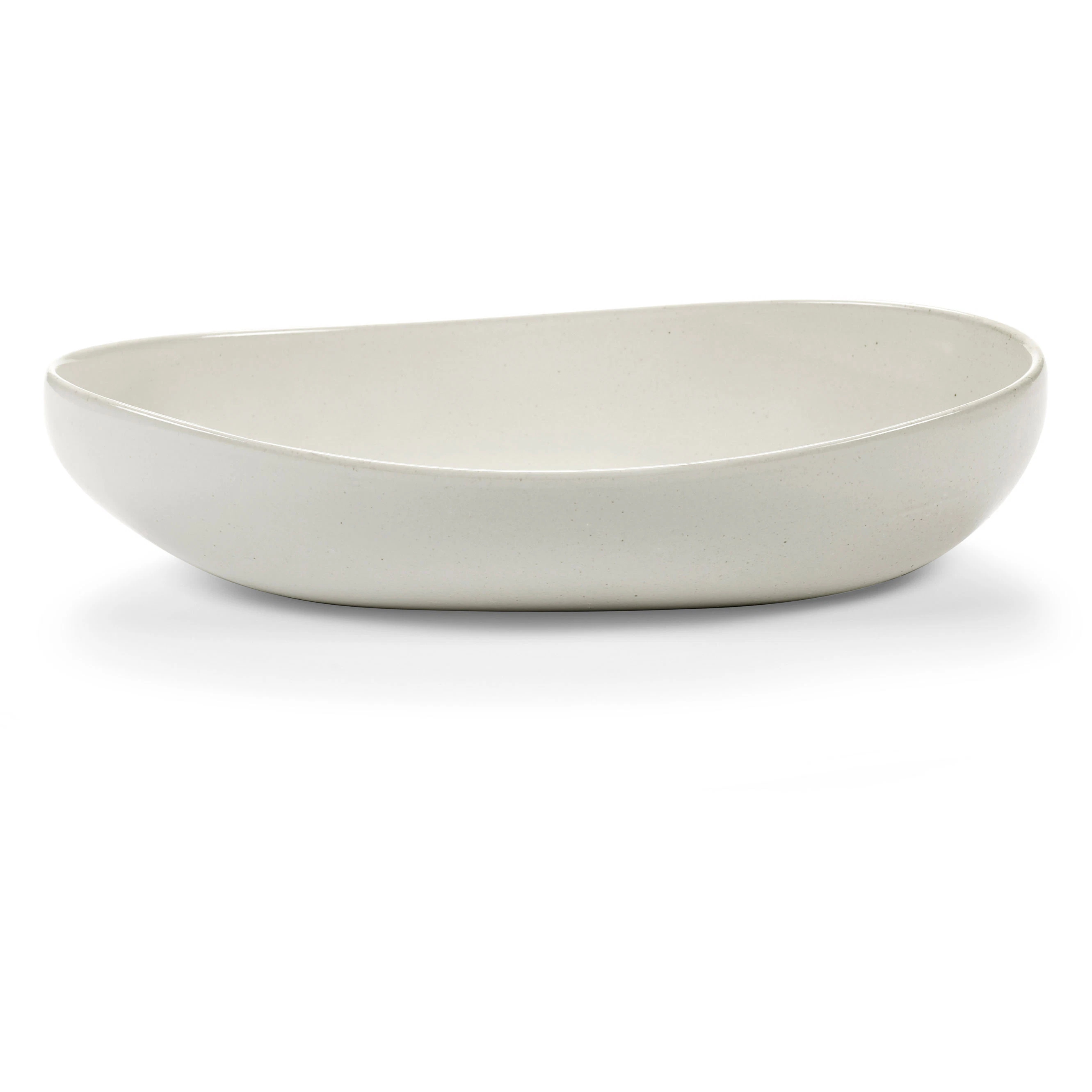 Serax Out Of Lines Serveringssk&aring;l Oval - Serveringssk&aring;lar Stengods Vit