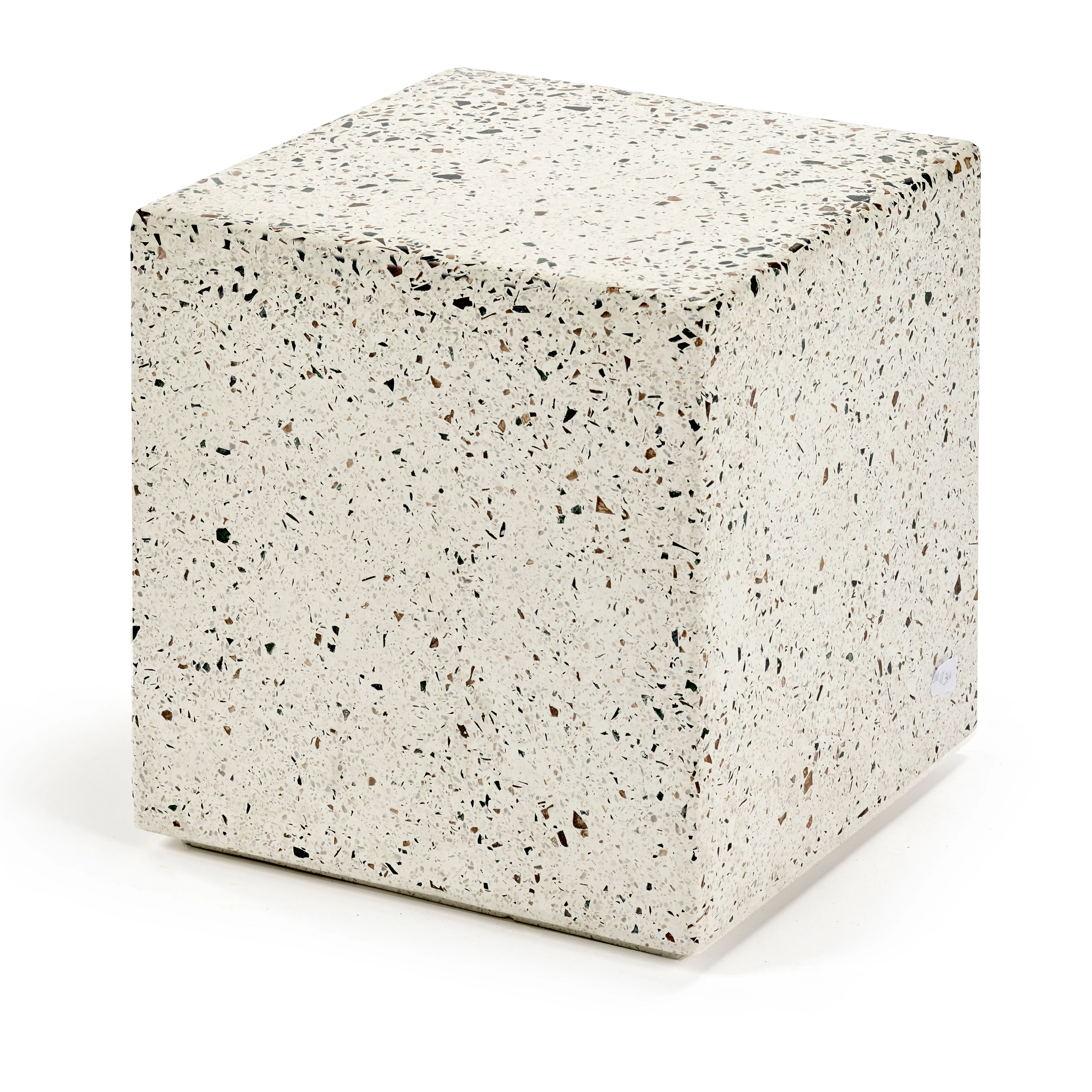 Serax Pawn Sidobord 40x40x40 Cm - Sidobord & Avlastningsbord Terrazzo Vit