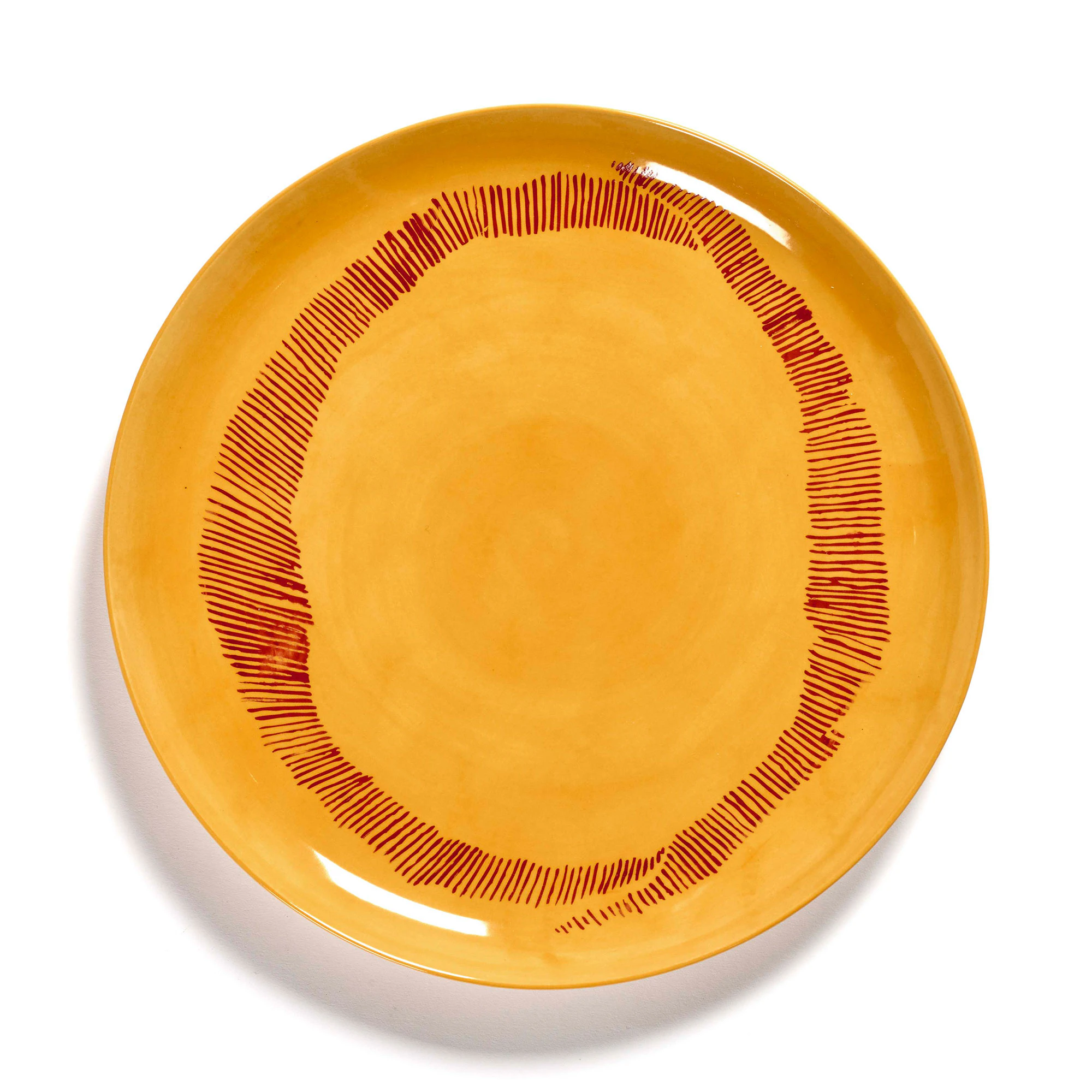 Serax Feast Tallrik 26,5 Cm Gul / Randig - Stengods R&ouml;d