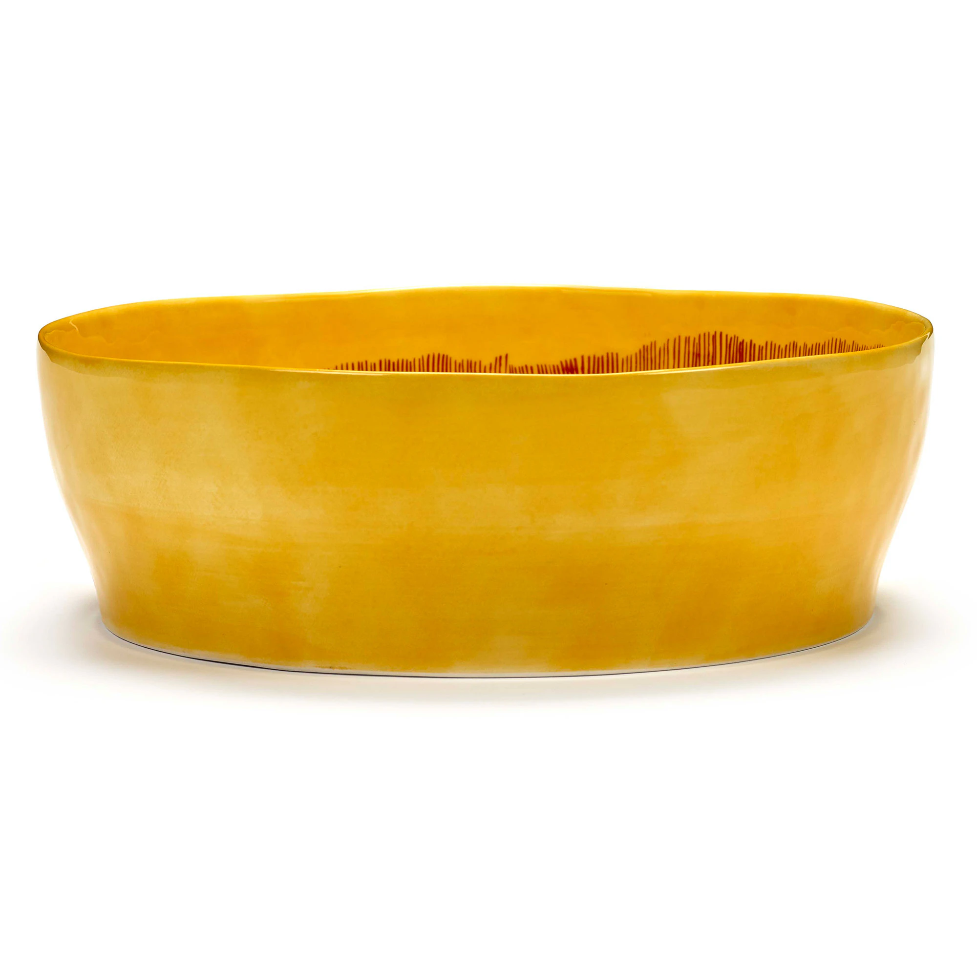 Serax Feast Salladssk&aring;l 28,5 Cm Gul / - Salladssk&aring;lar Stengods R&ouml;d