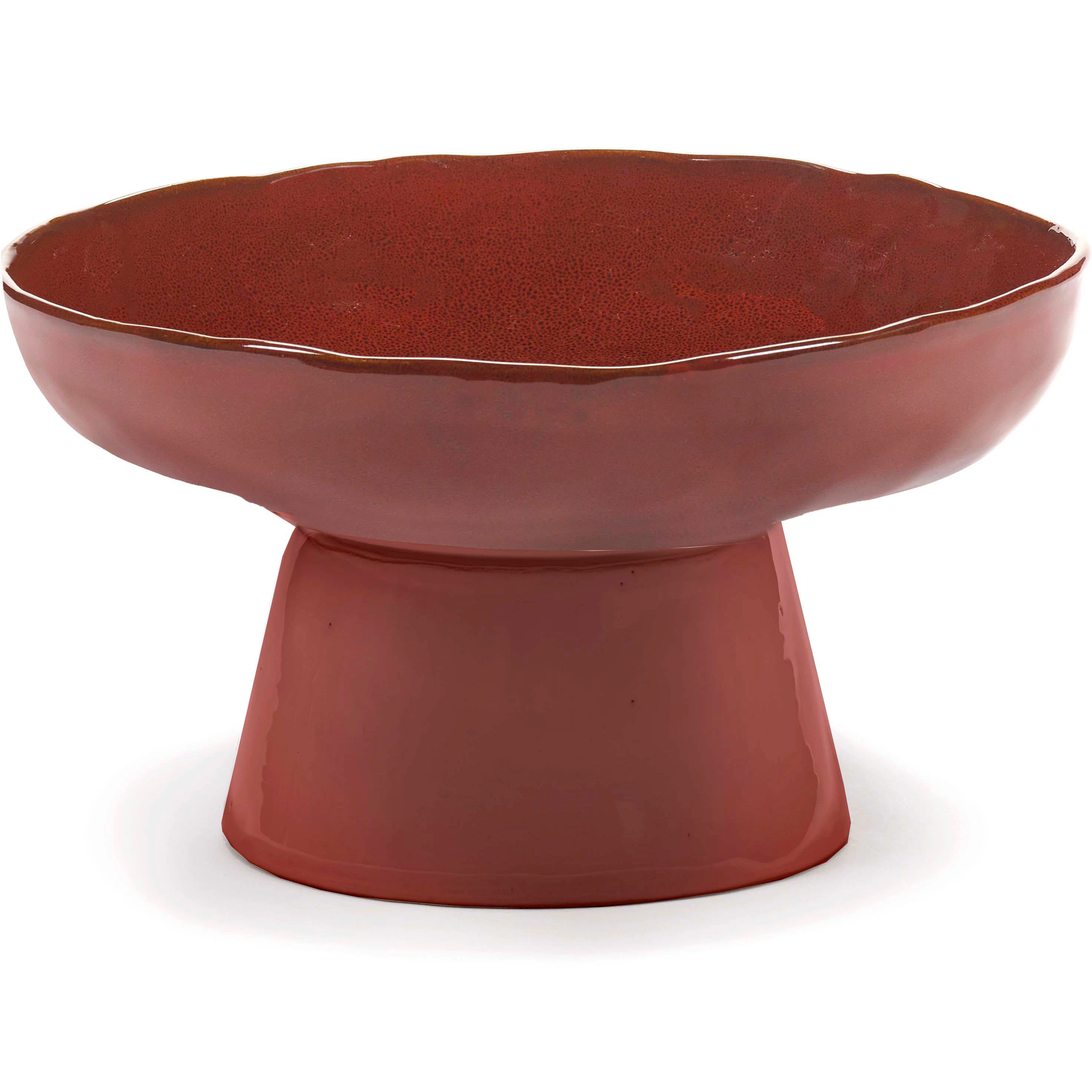 Serax La M&egrave;re Sk&aring;l Med Fot - Serveringssk&aring;lar Stengods Venetian Red