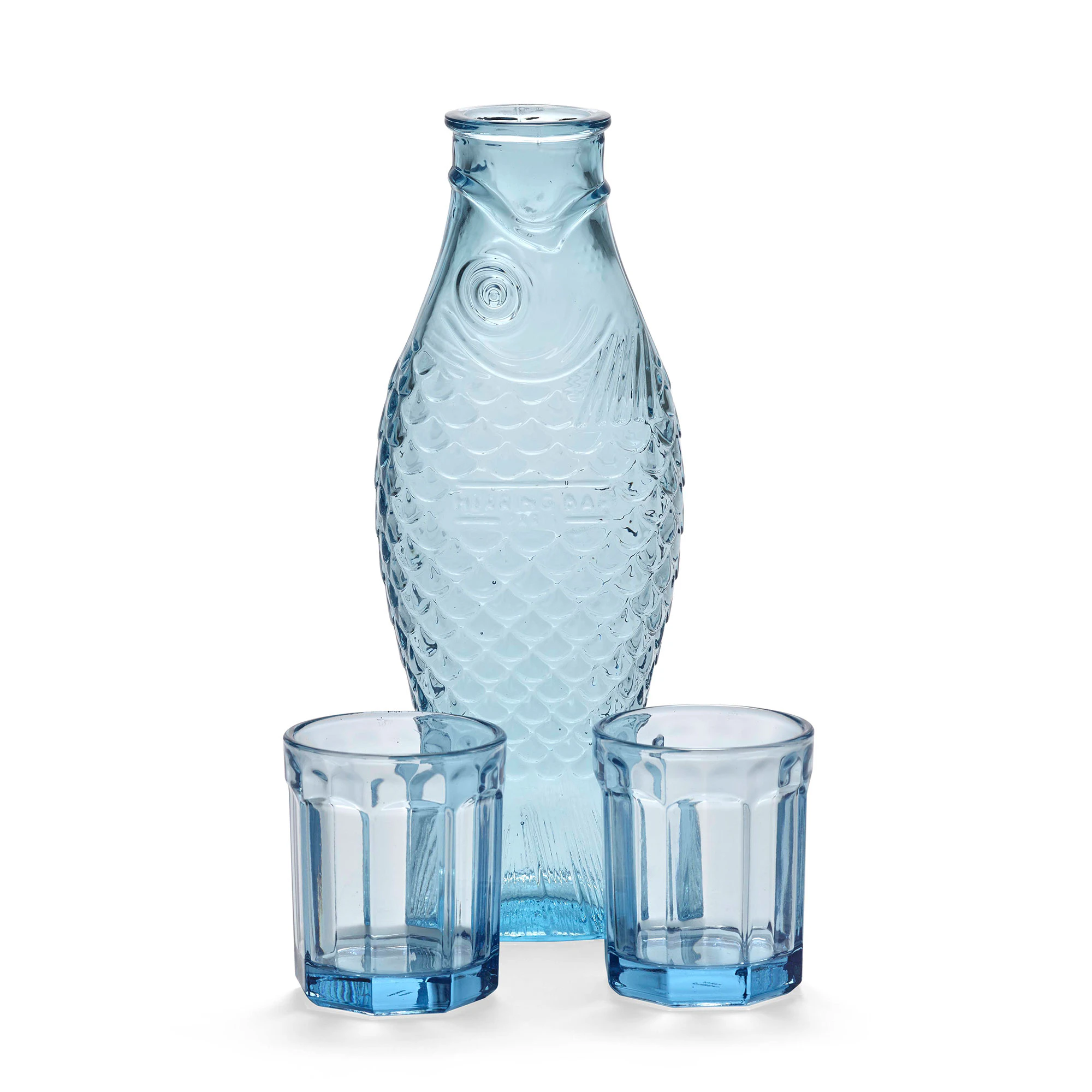 Serax Fish & Fish Karaff Med Tumbler - Vattenkaraffer & Vattenkannor Glas Bl&aring;