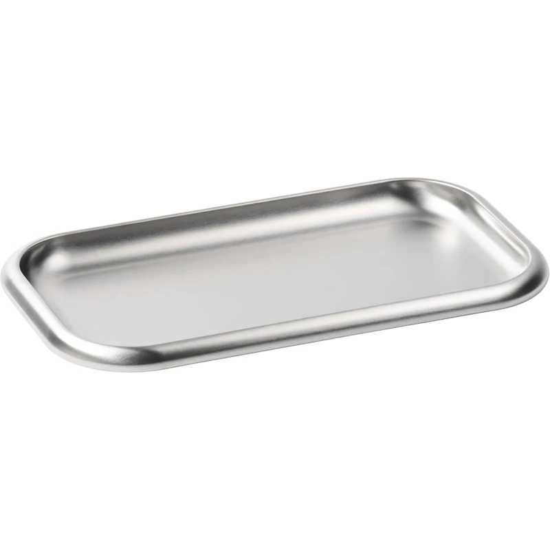 Steel Serveringsbricka, Borstat Silver