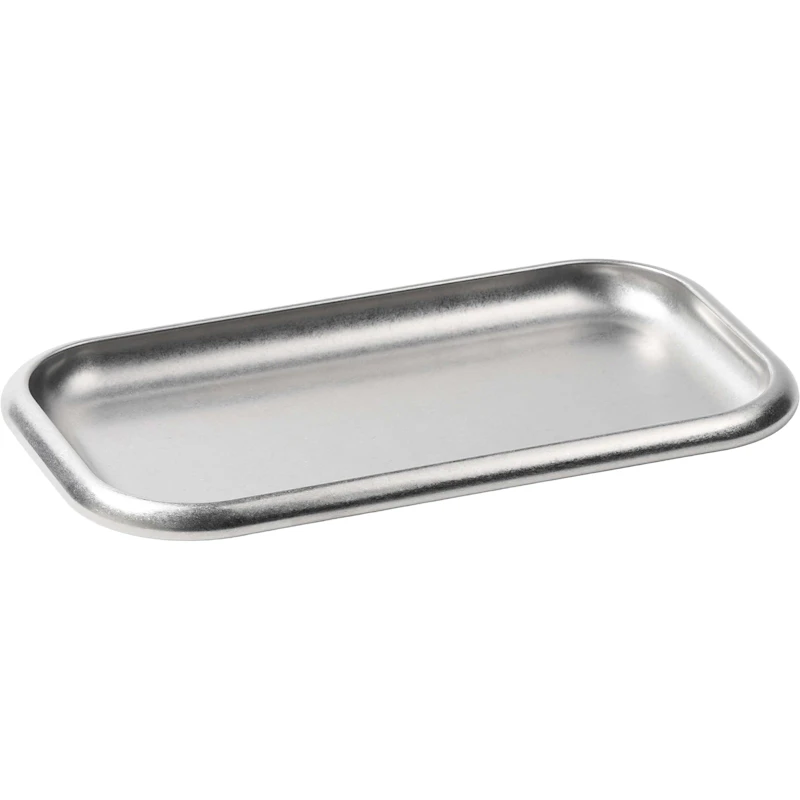 Steel Serveringsbricka, Stentvättat Silver