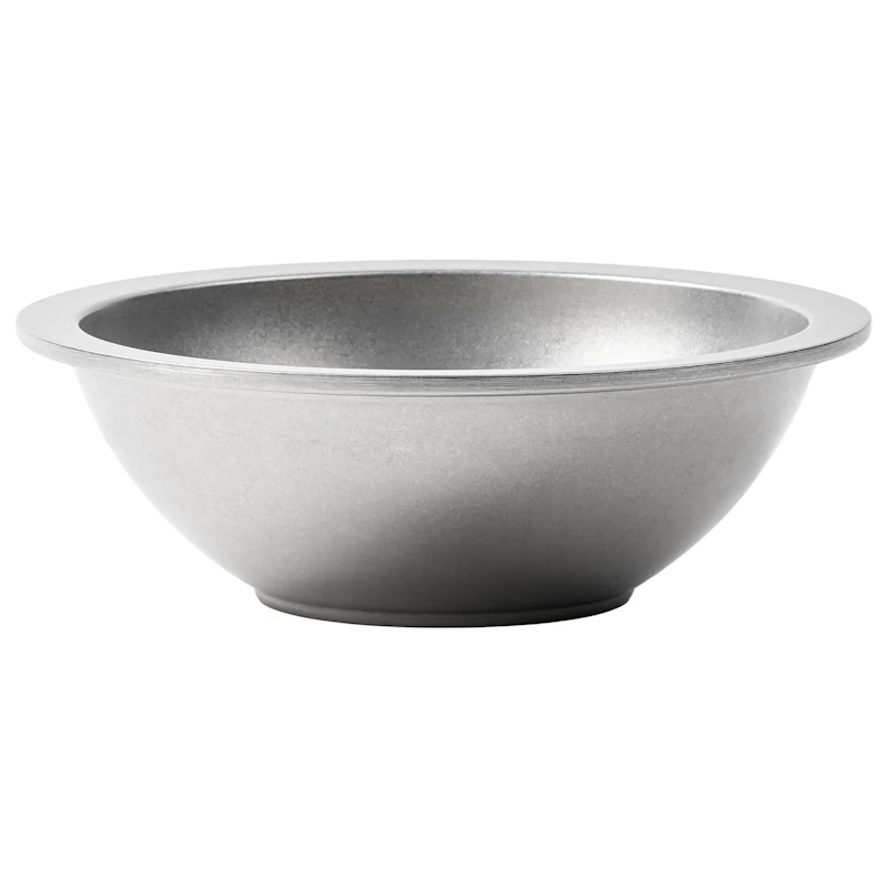 Steel Skål 02, Stentvättat Silver