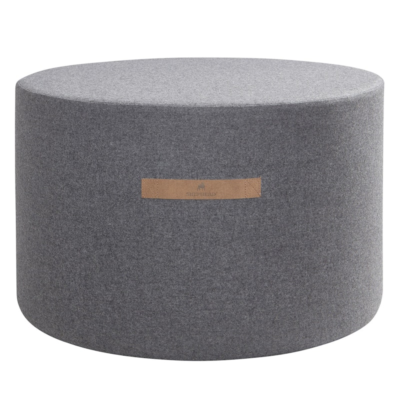 Sara Rund Ullpuff 60x40 cm, Granite