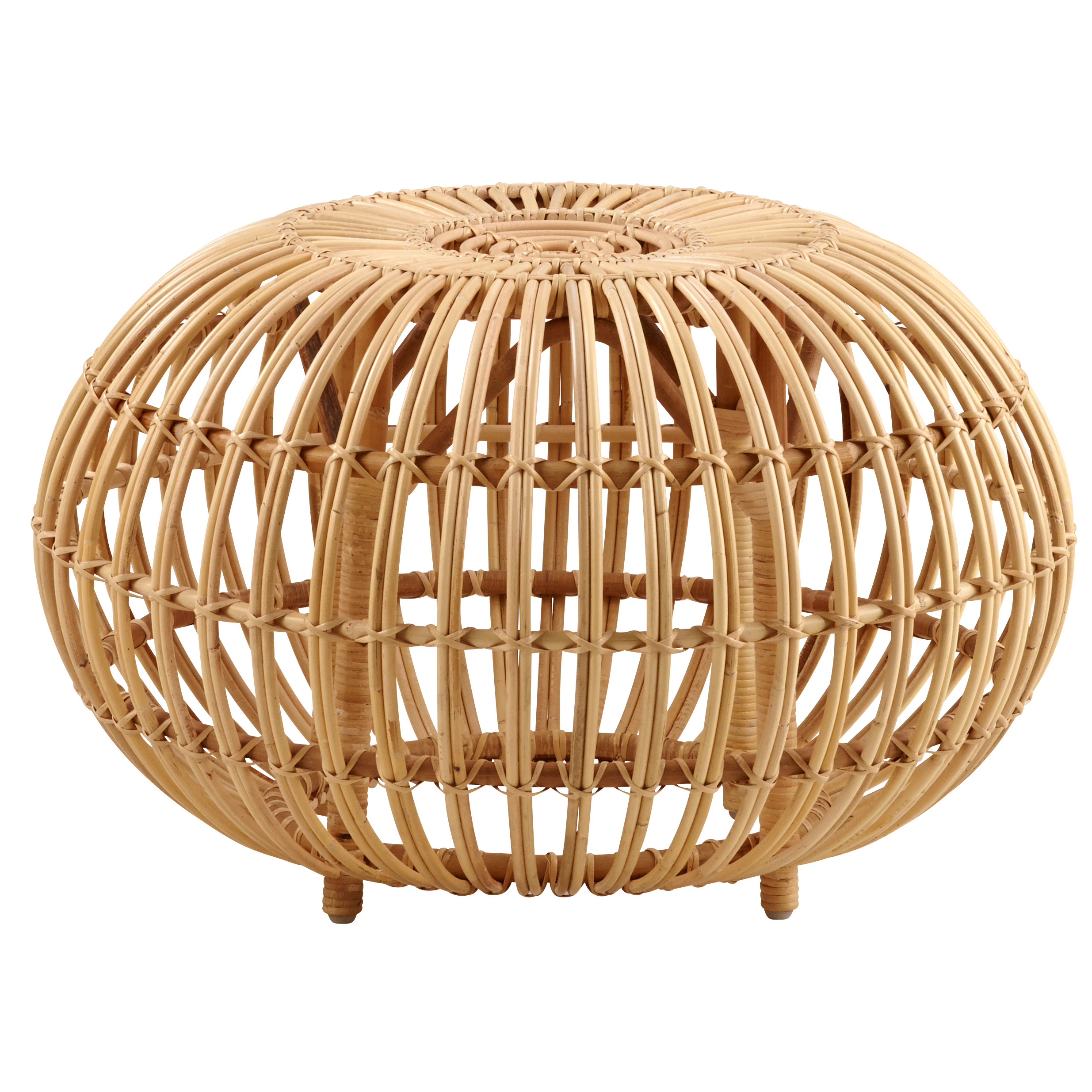 sika design ottoman fotpall ø65 cm natur - fotpallar rotting natural