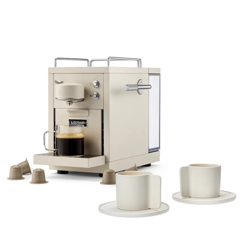 Original 2.0 Kapselmaskin & Lungo Kaffekopp 2-pack, Beige