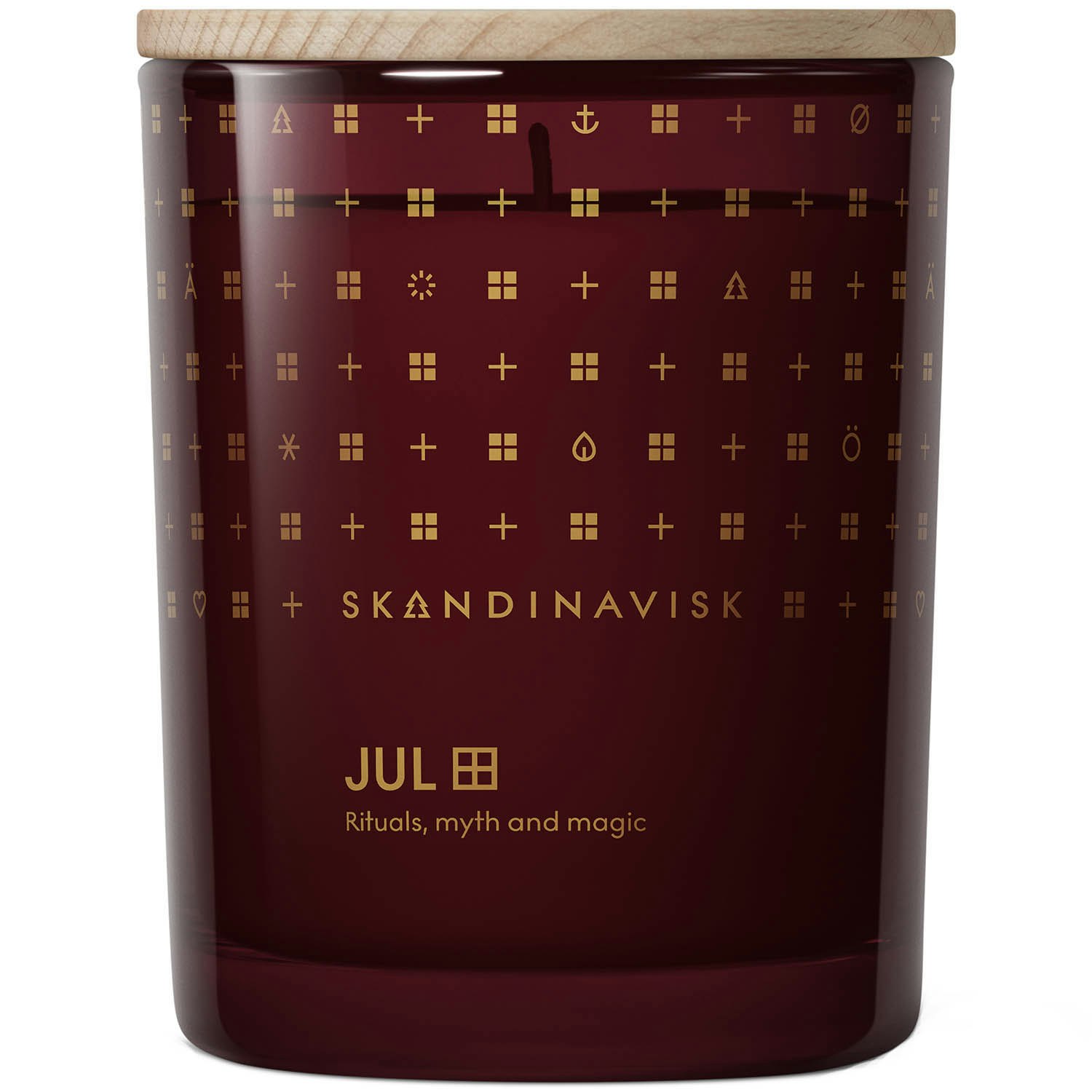 Skandinavisk Jul Special Edition Doftljus Med Lock 200 g - Doftljus Svensk Rapsvax Merlot