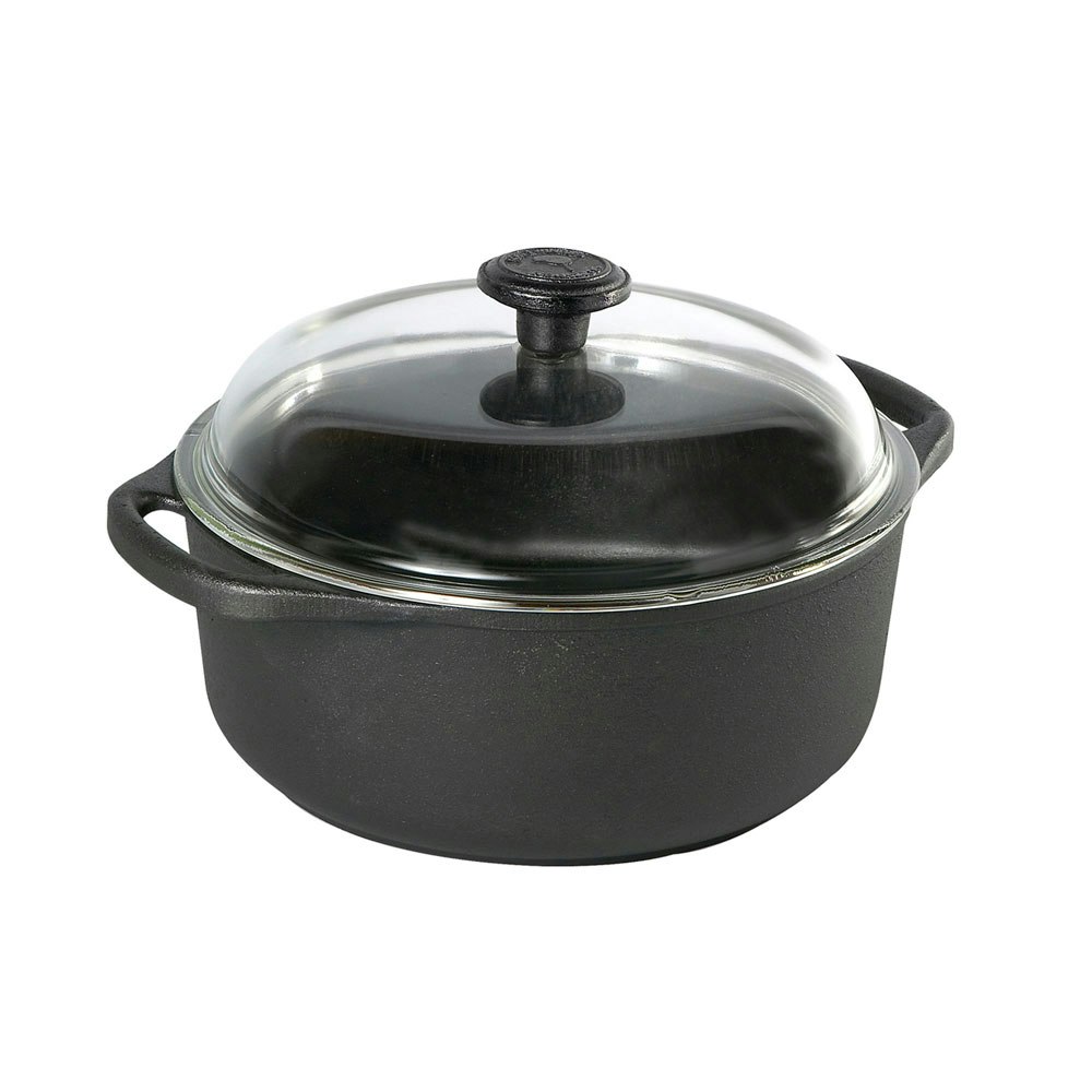 Skeppshult Gryta Rund Med lock - Grytor Glas Svart
