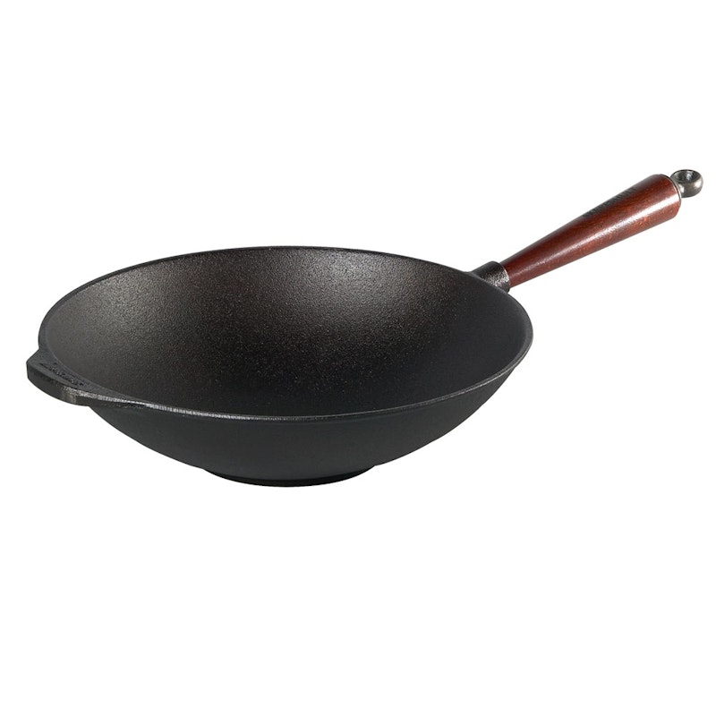 Traditional Wok Med Trähandtag, 30 cm