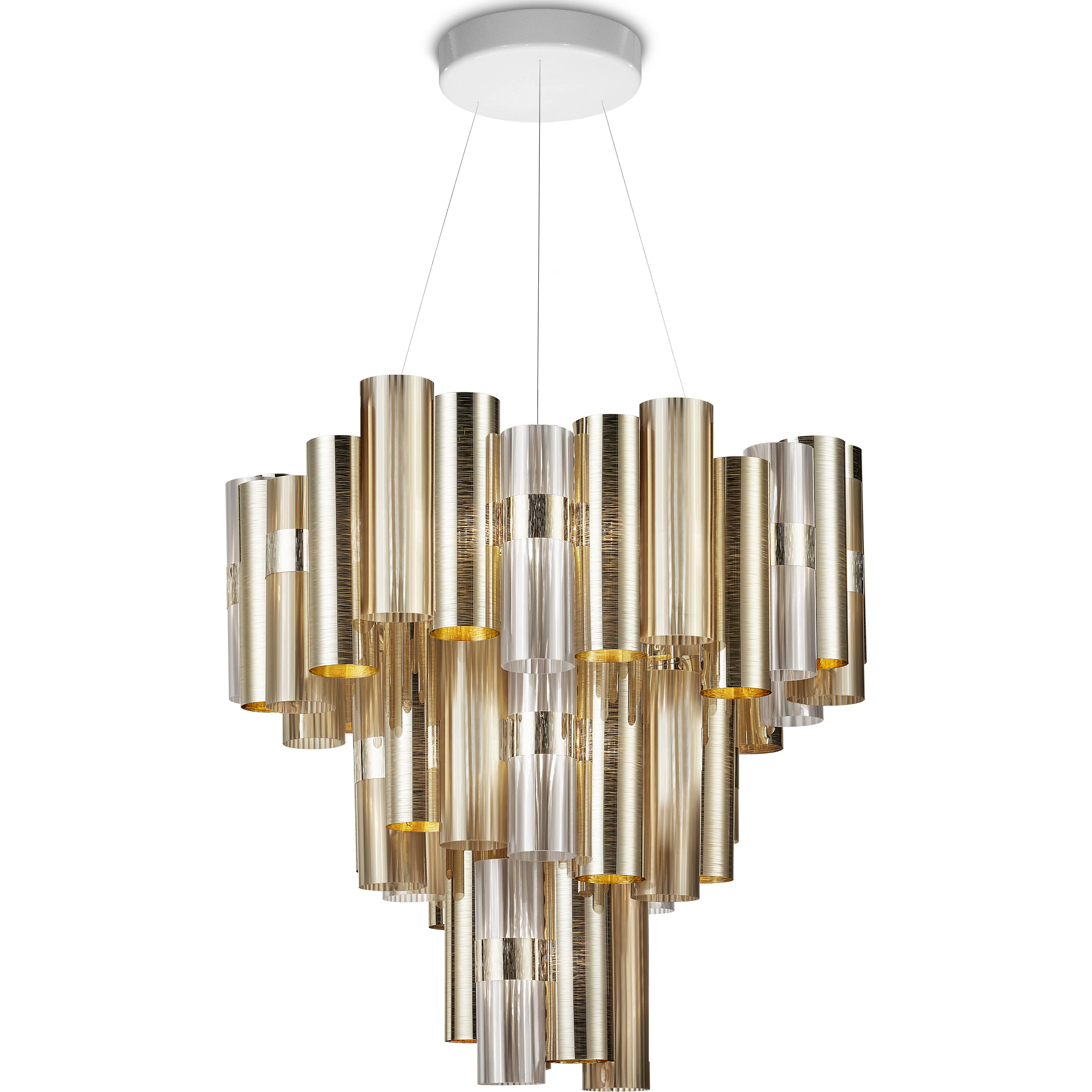 Slamp La Lollo Ljuskrona Extra Large - Pendellampor Lentiflex® Guld