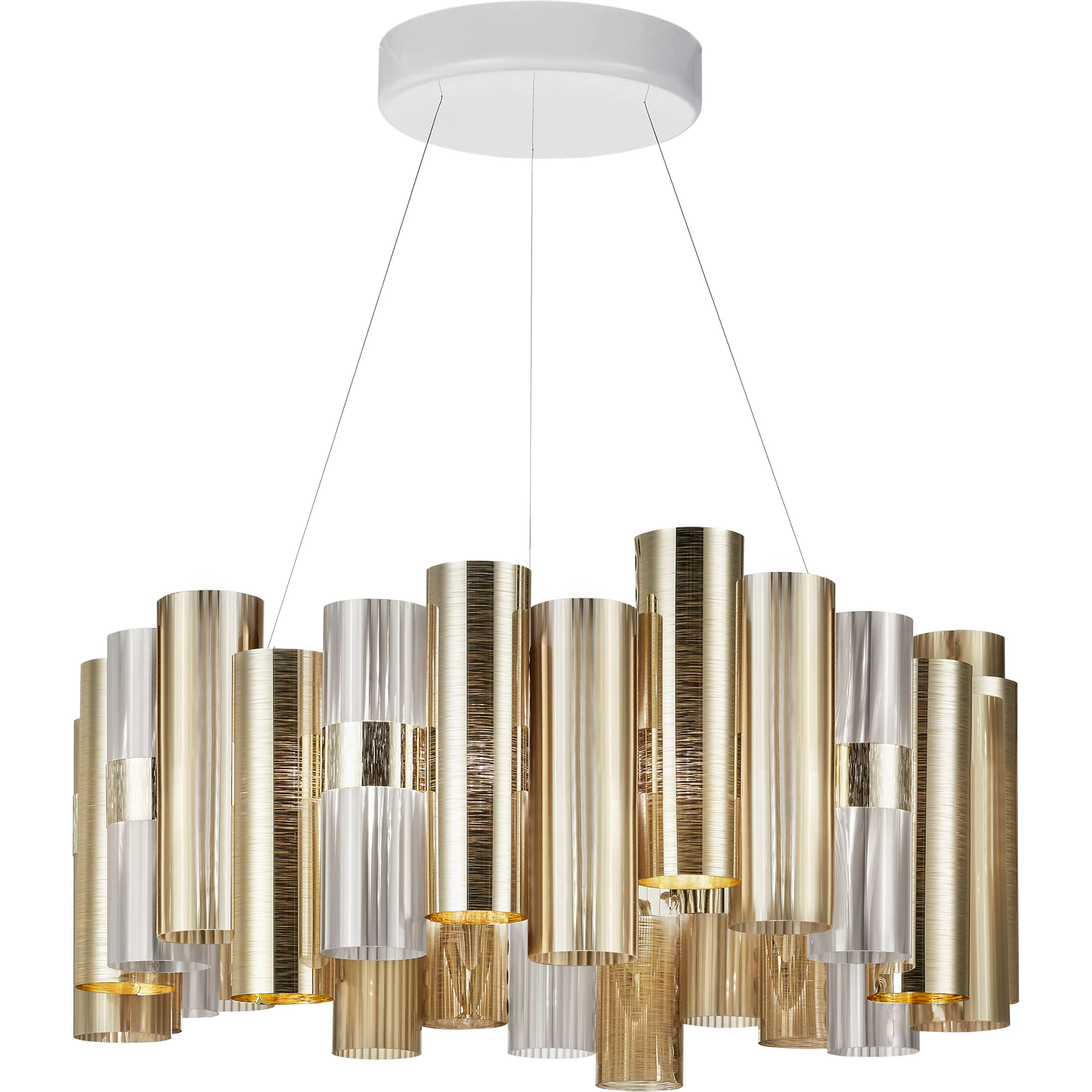 Slamp La Lollo Ljuskrona Large - Pendellampor Lentiflex® Guld