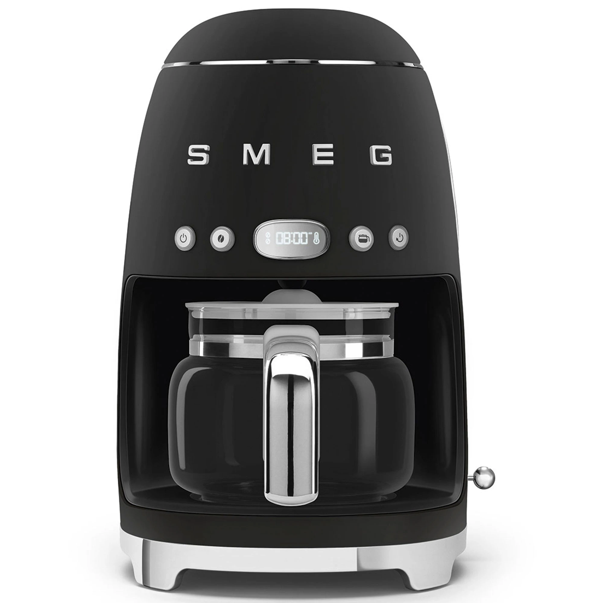 Smeg Kaffebryggare Matt Svart - Rostfritt St&aring;l Mattsvart