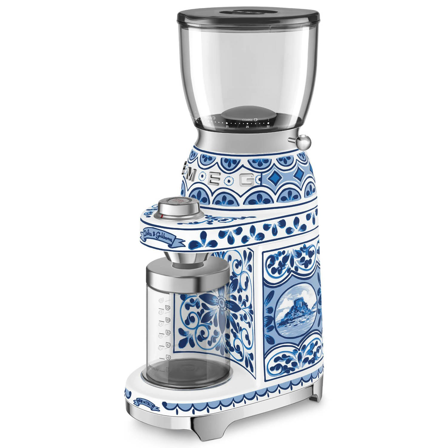 Smeg Dolce & Gabbana Kaffekvarn Blu Mediterraneo - Kaffekvarnar Rostfritt St&aring;l Bl&aring;