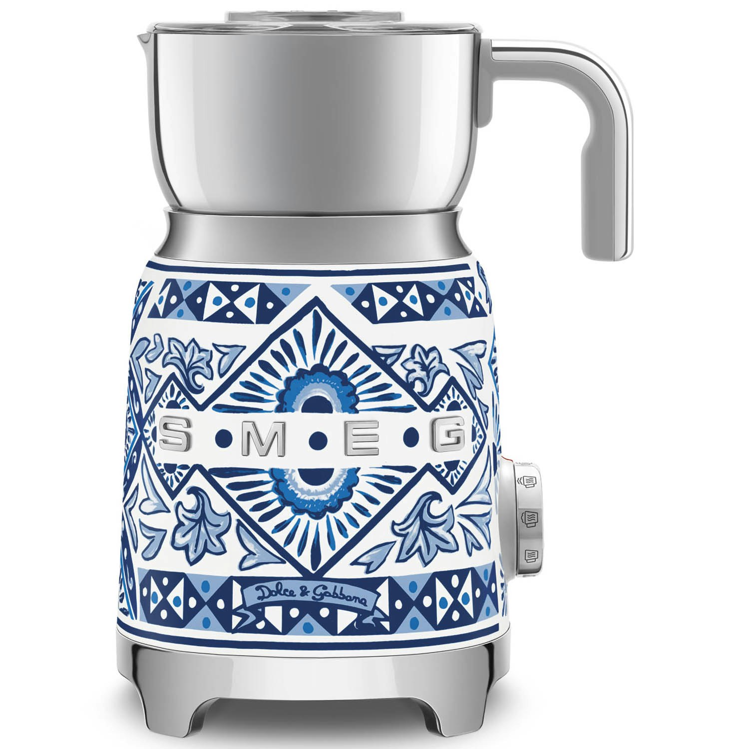 Smeg Dolce & Gabbana Mj&ouml;lkskummare Blu Mediterraneo - Mj&ouml;lkskummare Rostfritt St&aring;l Bl&aring;