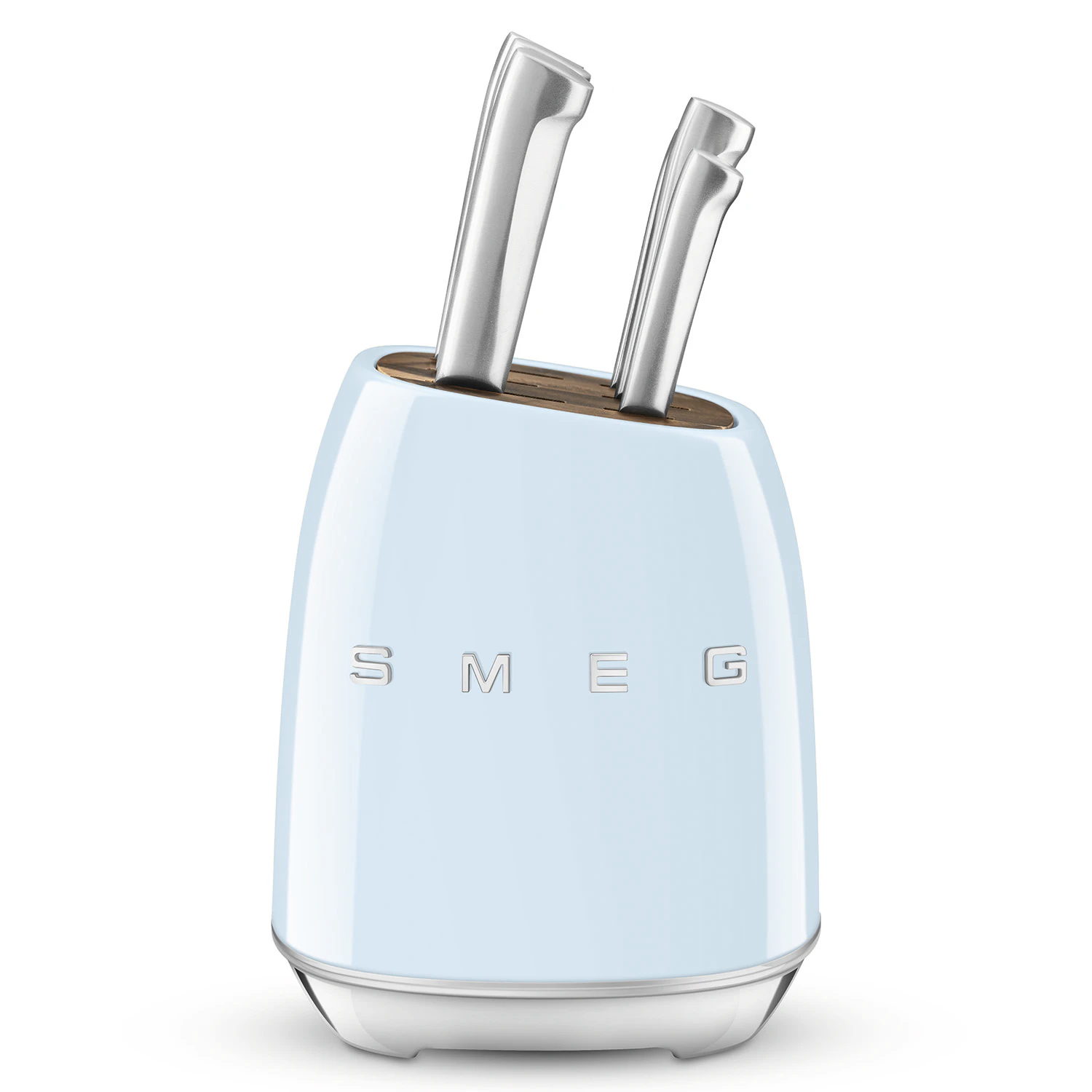 Smeg Knivblock Med 6 Knivar - Knivlister & Knivblock Rostfritt St&aring;l Pastellbl&aring;