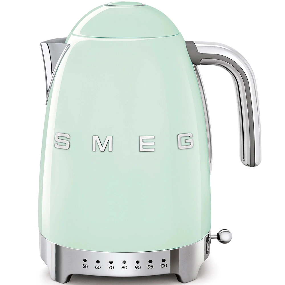 Smeg Vattenkokare Med Variabel Temperatur 1,7 L - Vattenkokare Rostfritt Stål Pastellgrön