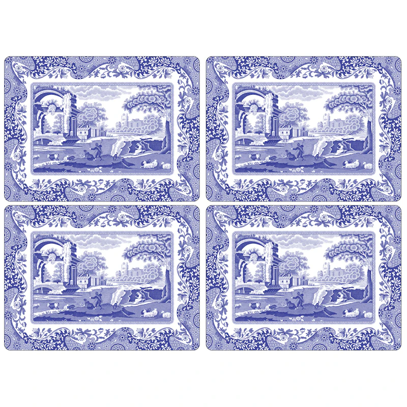 Blue Italian Bordstablett 4-Pack, 401 mm x 290 mm