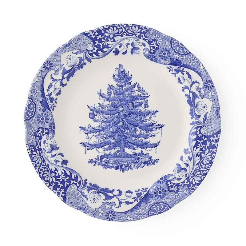 Blue Italian Christmas Middagstallrik 27 cm, Blå
