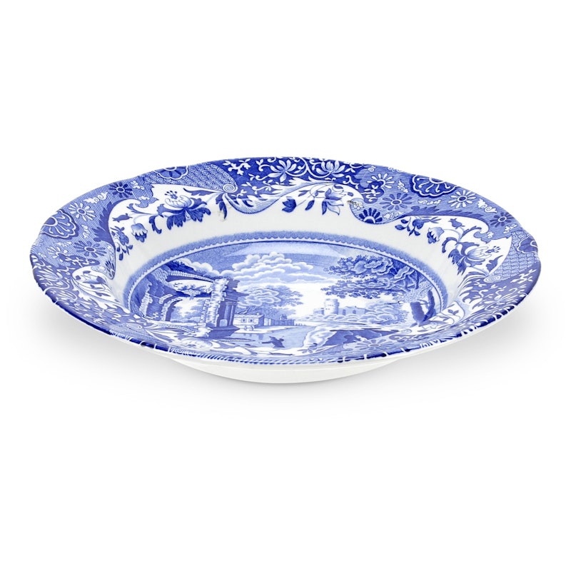 Blue Italian Sopptallrik, 23 cm
