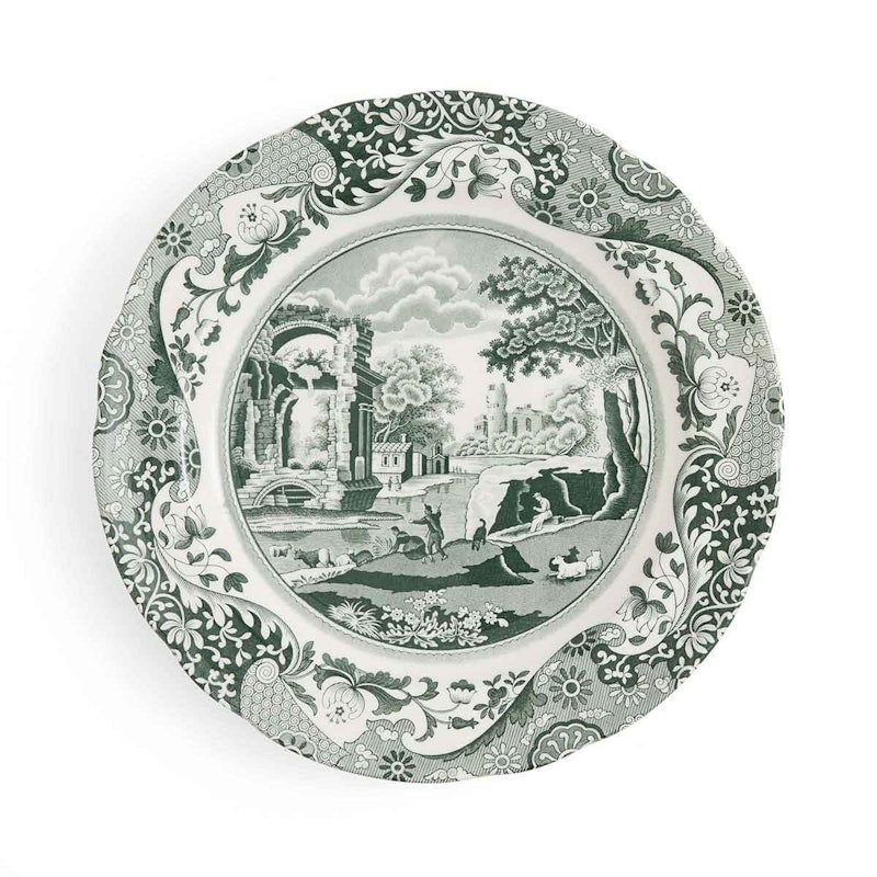 Heritage Green Italian Middagstallrik 27 cm, Grön