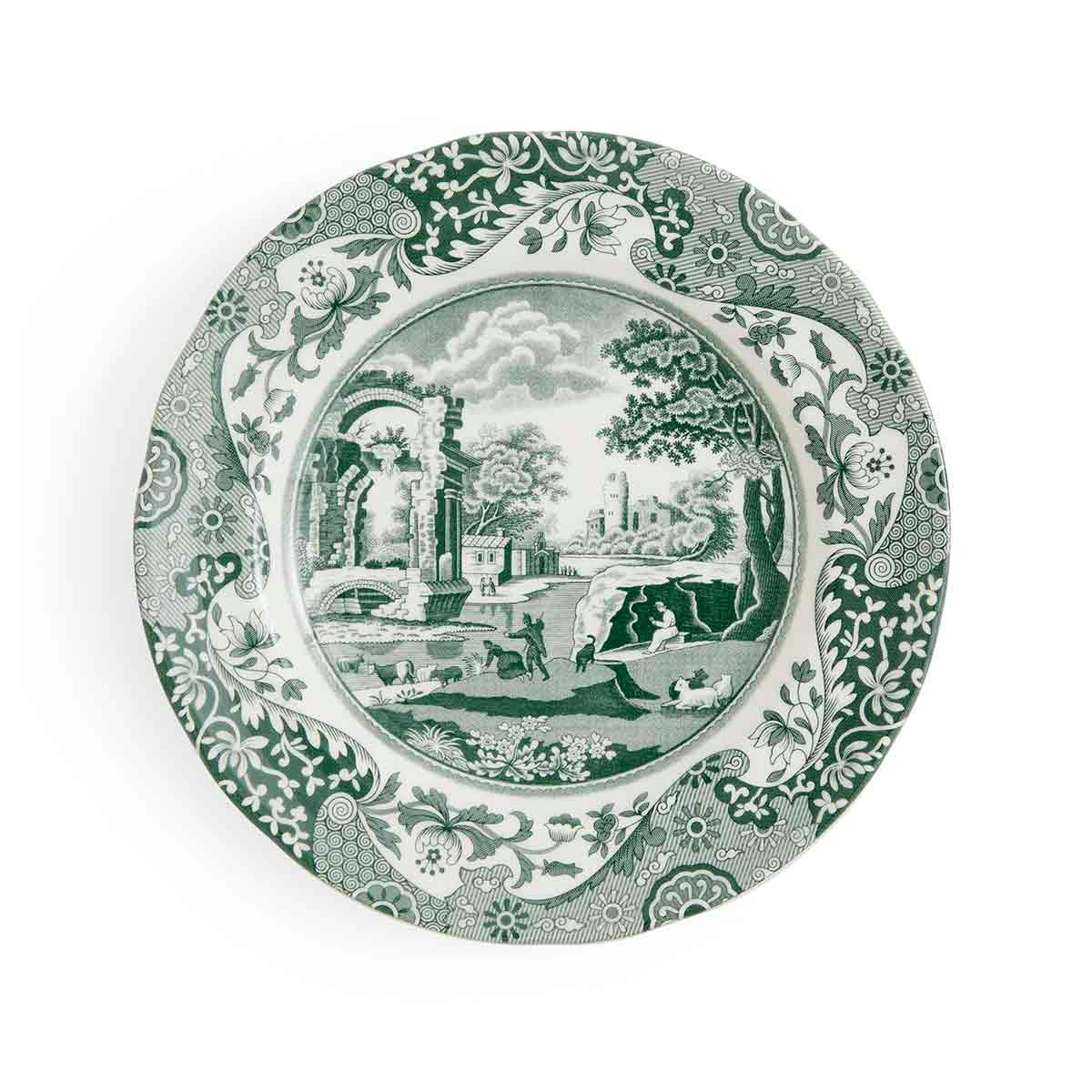 Spode Heritage Green Italian Assiett 15 Cm Gr&ouml;n - Assietter Porslin Vit