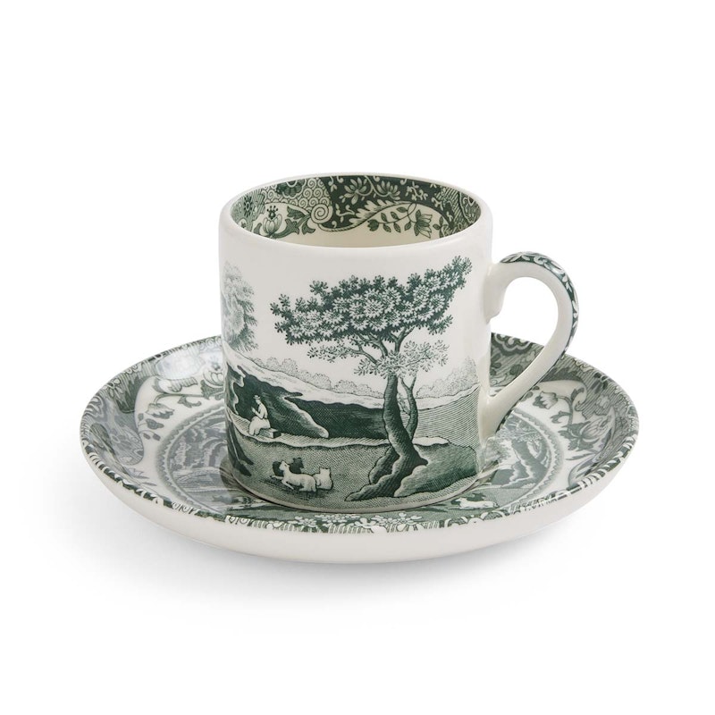 Heritage Green Italian Espressokopp 9 cl, Grön