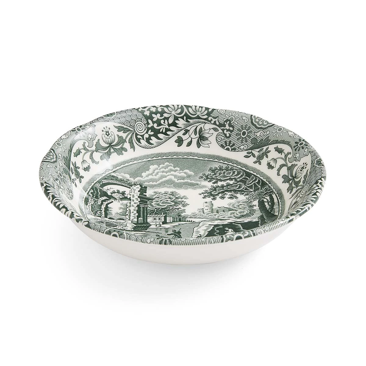 Spode Heritage Green Italian Sk&aring;l 16 Cm Gr&ouml;n - Frukostsk&aring;lar Porslin Vit