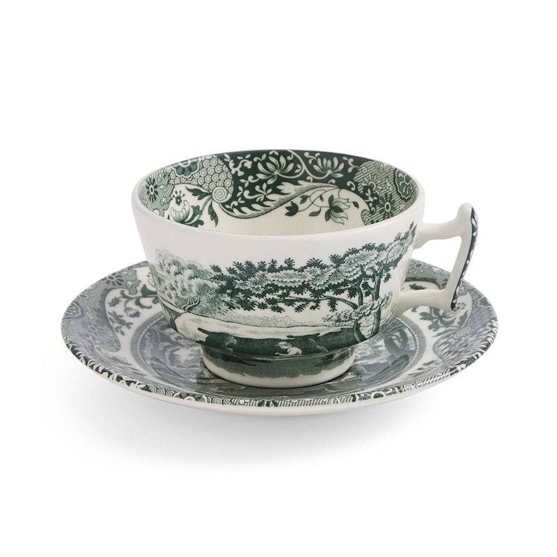 Heritage Green Italian Tekopp Med Fat, Grön