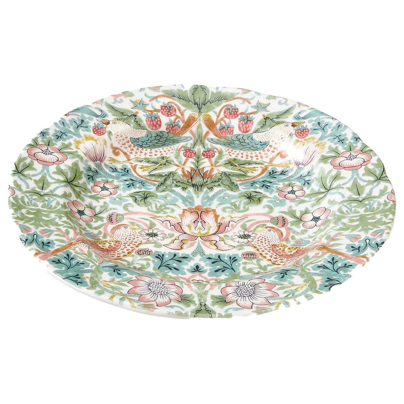 Spode Morris & Co Assiett 23 Cm Strawberry Thief - Assietter Lergods Multi