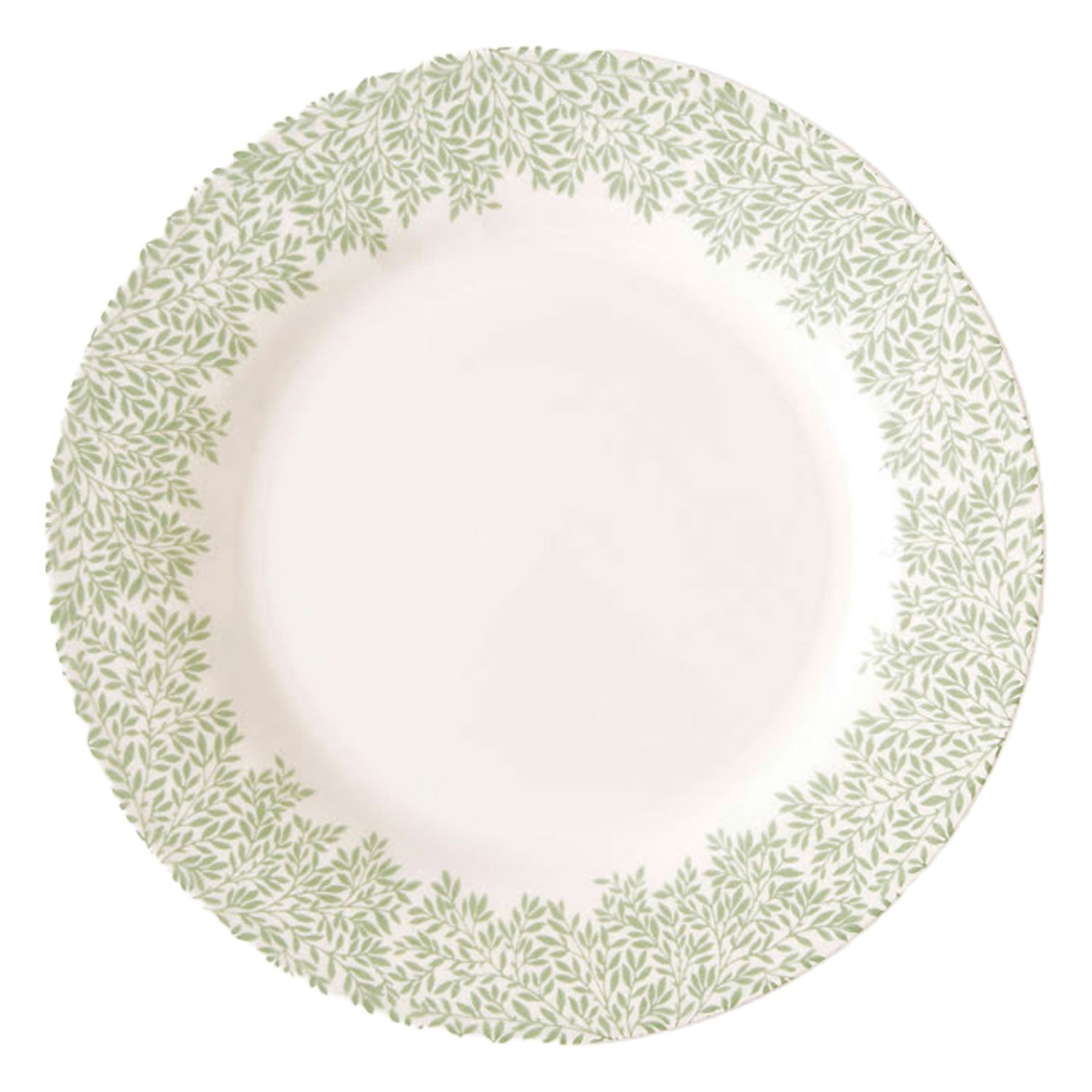 spode morris & co tallrik 28 cm standen - lergods vit